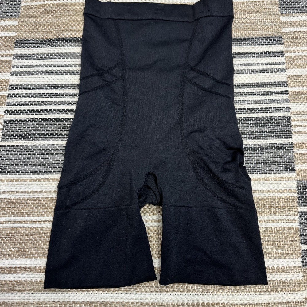 Spanx Shorts Women's 1X Black High-Waisted Shapewear Mid Thigh‎ Tummy Control